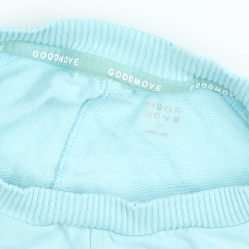 Marks and Spencer Goodmove Women's Blue Cotton Pullover Sweatshirt Size S