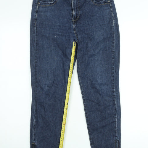 B Jeans Men’s Blue Skinny Denim Jeans W31 Zip Hem Stretch Style