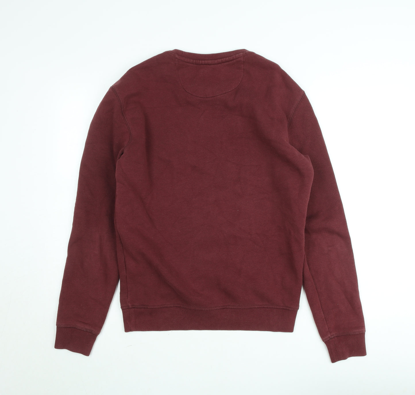 Jack Wills Men's Red Logo Crew Neck Pullover Sweatshirt Size S