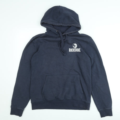 SOL'S Rockshore Men's Blue Pullover Hoodie Size S Fleece Logo