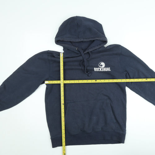 SOL'S Rockshore Men's Blue Pullover Hoodie Size S Fleece Logo