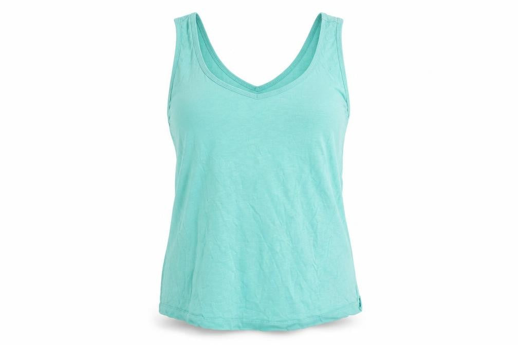 Dunnes Stores Women’s Green Cotton Relaxed Fit V-Neck Tank Top Size M