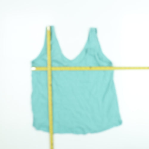 Dunnes Stores Women’s Green Cotton Relaxed Fit V-Neck Tank Top Size M
