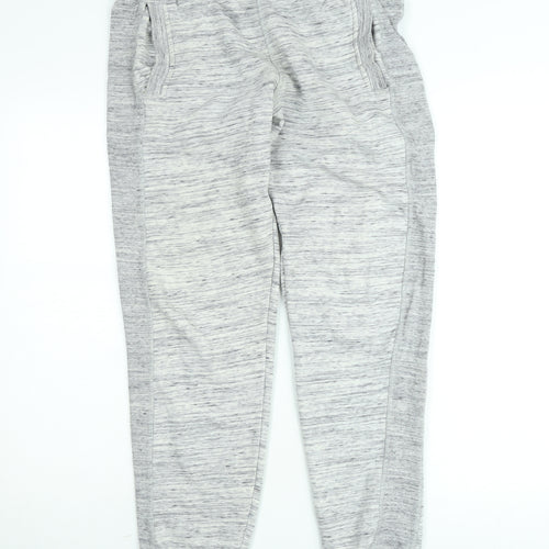 Hoodies Men's Grey Jogger Trousers Size M Fleece Drawstring Regular Fit