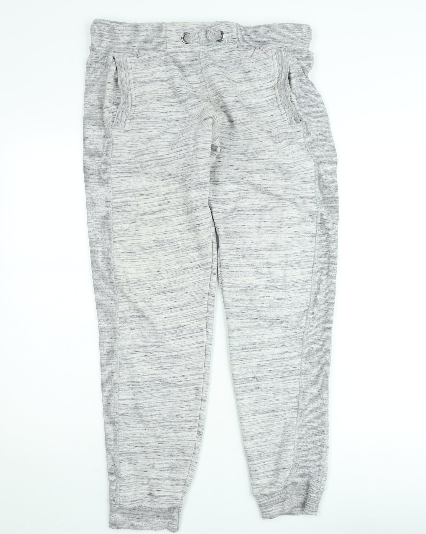 Hoodies Men's Grey Jogger Trousers Size M Fleece Drawstring Regular Fit