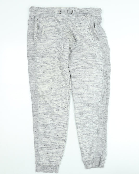 Hoodies Men's Grey Jogger Trousers Size M Fleece Drawstring Regular Fit