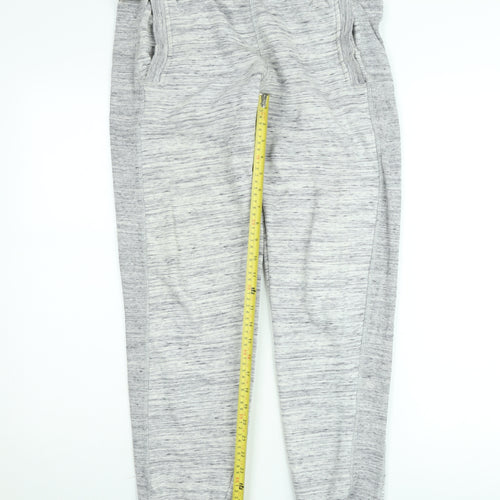 Hoodies Men's Grey Jogger Trousers Size M Fleece Drawstring Regular Fit