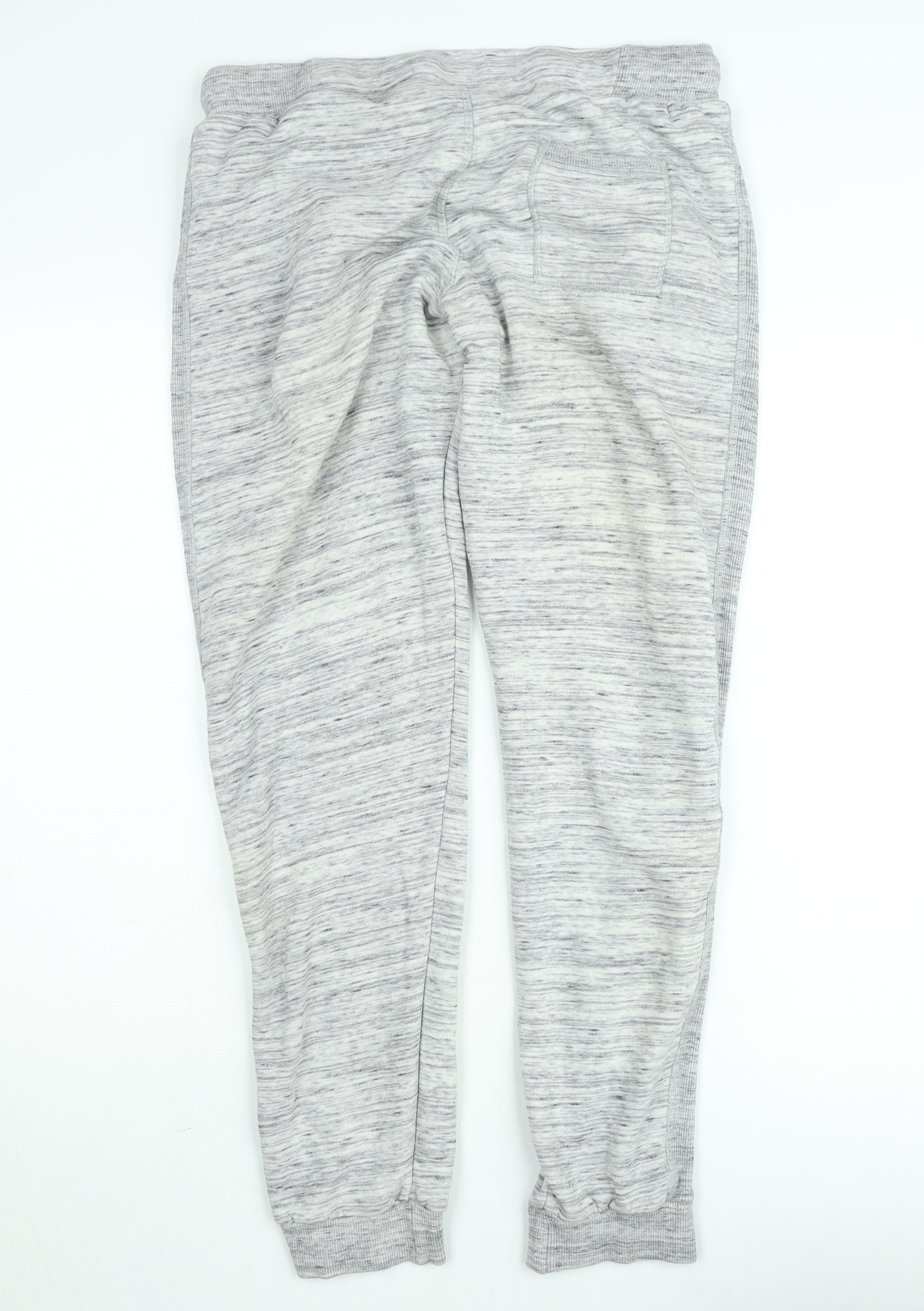 Hoodies Men's Grey Jogger Trousers Size M Fleece Drawstring Regular Fit