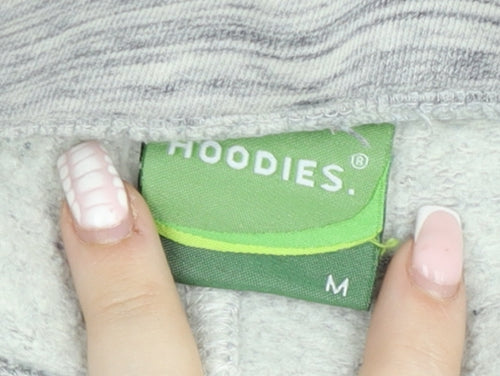 Hoodies Men's Grey Jogger Trousers Size M Fleece Drawstring Regular Fit