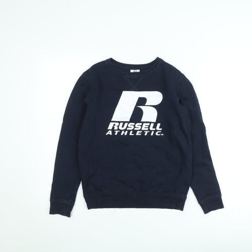 Russell Athletic Boys Blue 10-11 Years Pullover Sweatshirt