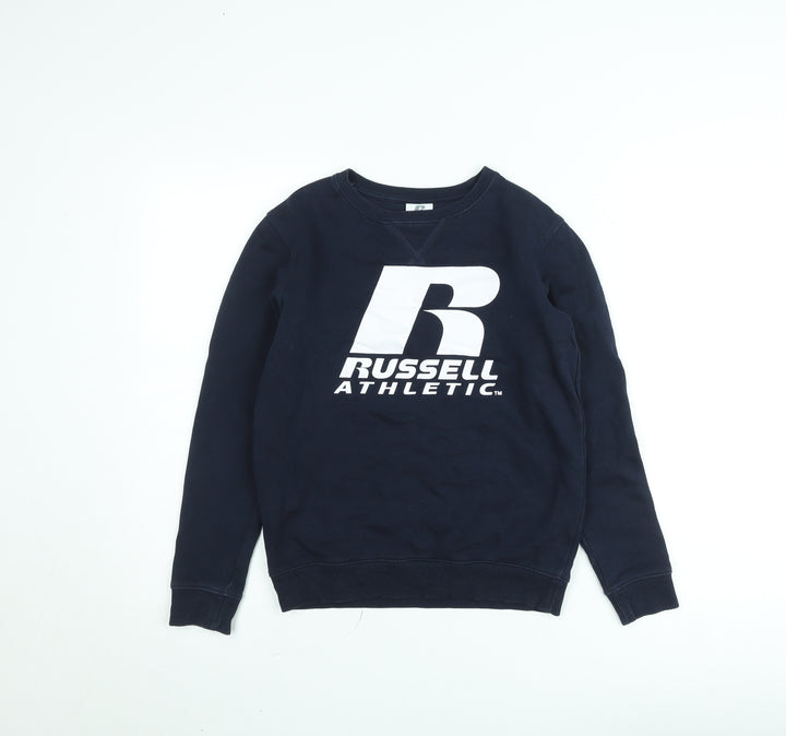Russell Athletic Boys Blue 10-11 Years Pullover Sweatshirt