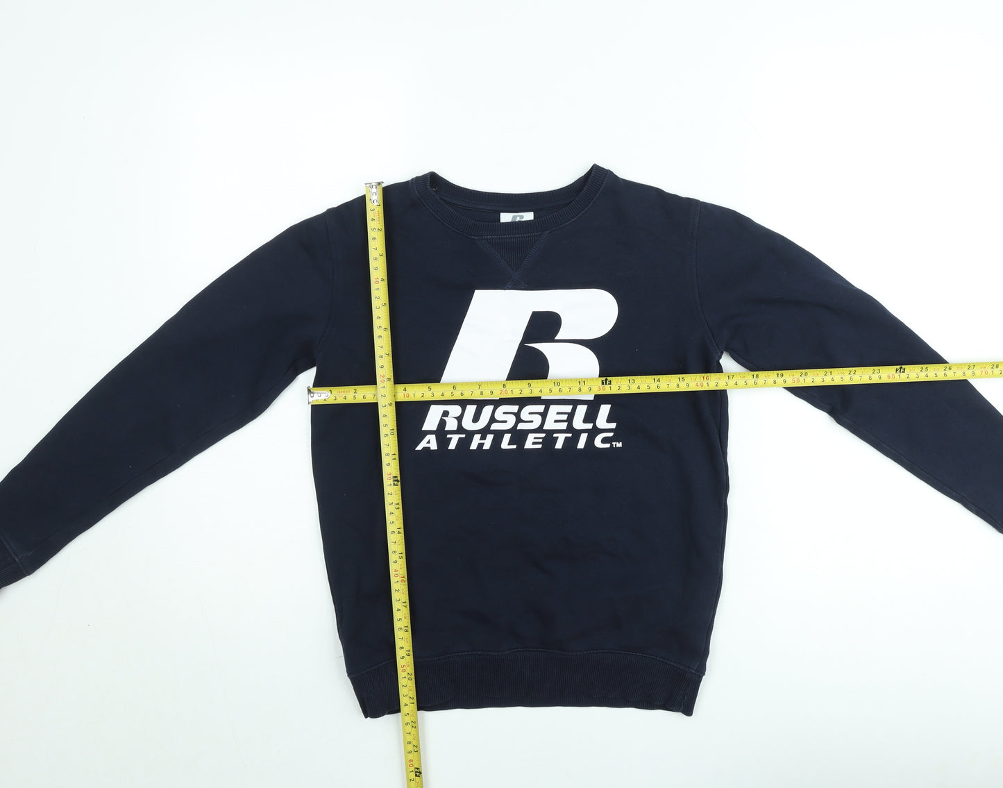 Russell Athletic Boys Blue 10-11 Years Pullover Sweatshirt