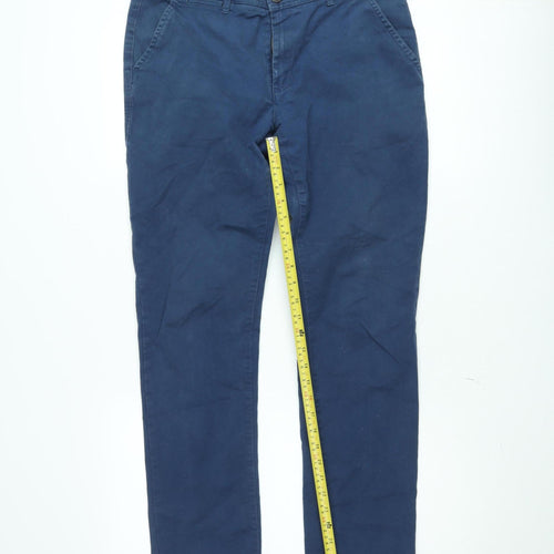 Mineral Collection Men’s Blue Slim Fit Chino Trousers - Original Mineral Collection Size M