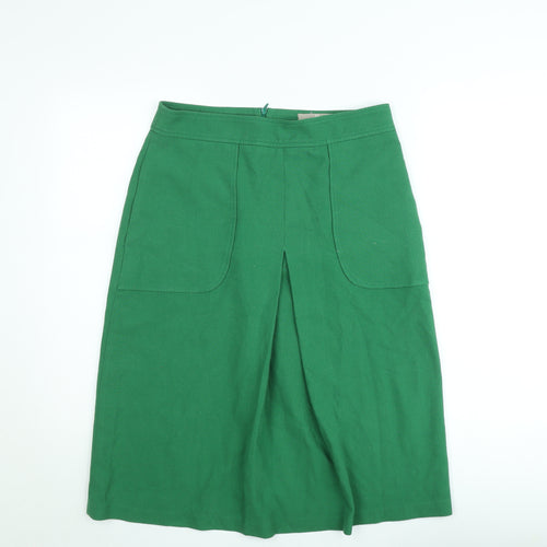 Paul Costelloe Women’s Green Linen Blend A-Line Skirt Size 12