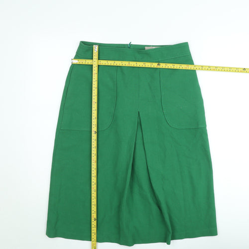 Paul Costelloe Women’s Green Linen Blend A-Line Skirt Size 12