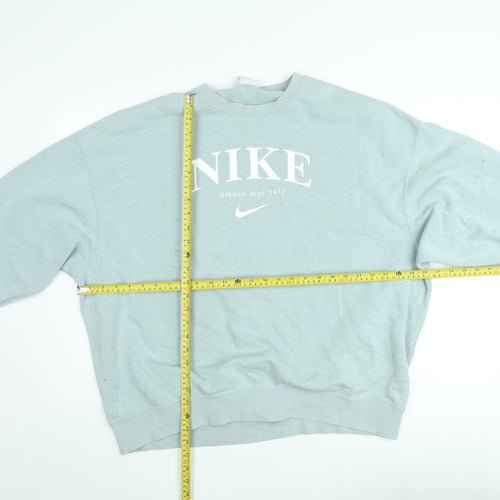 Nike Women's Blue XS Pullover Sweatshirt Crew Neck Graphic Print