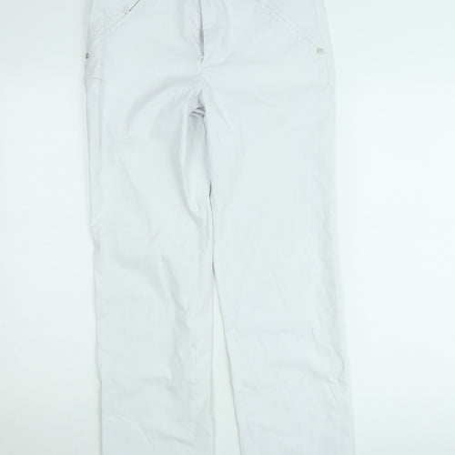 Greenhouse Women White Straight Cotton Jeans Size 12