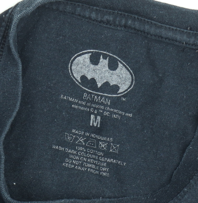 Batman The Joker Black Graphic T-Shirt Mens Medium Cotton DC Comics