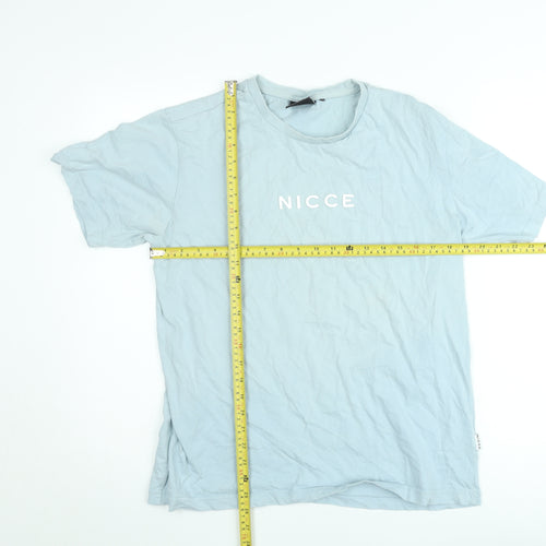 NICCE Men’s Blue Cotton Crew Neck Short Sleeve T-Shirt Size S
