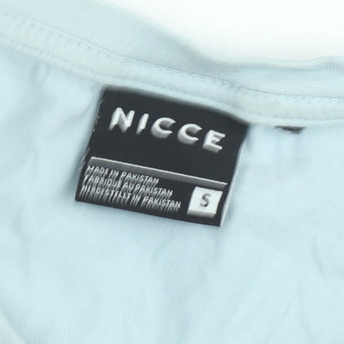 NICCE Men’s Blue Cotton Crew Neck Short Sleeve T-Shirt Size S