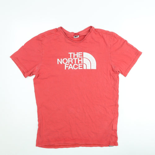 The North Face Men's Red Short Sleeve Crew Neck Cotton T-Shirt S