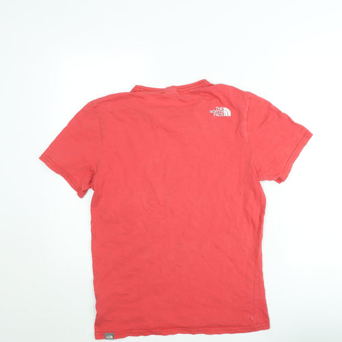 The North Face Men's Red Short Sleeve Crew Neck Cotton T-Shirt S