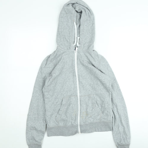 Nike Boys Grey Full Zip Fleece Hoodie Size S - Casual Sportswear