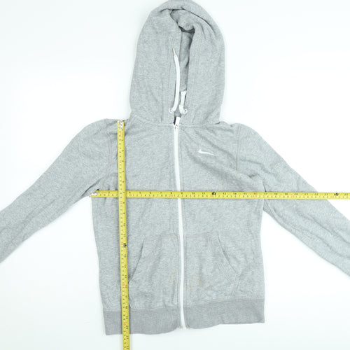 Nike Boys Grey Full Zip Fleece Hoodie Size S - Casual Sportswear