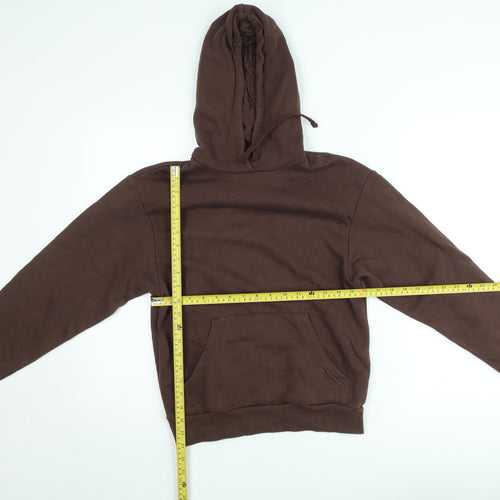 Monki Women's Brown Pullover Hoodie XXS Cotton Blend Casual