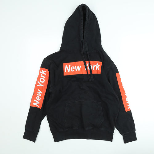 Popular Apparel Men's Black New York Hoodie Size S Pullover Fleece