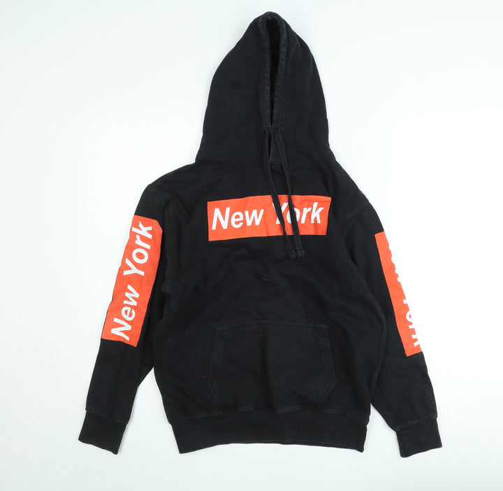 Popular Apparel Men's Black New York Hoodie Size S Pullover Fleece