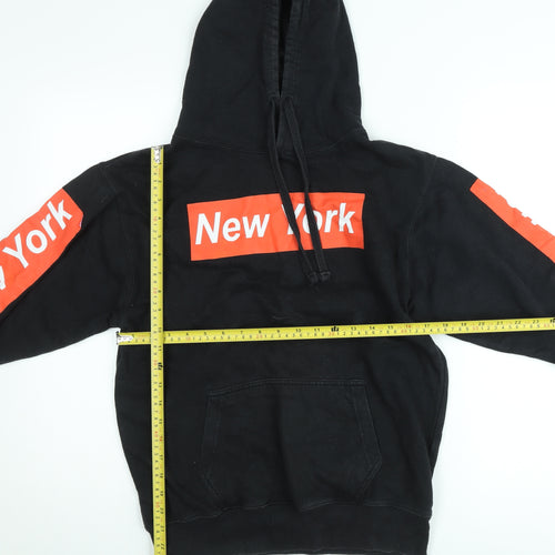 Popular Apparel Men's Black New York Hoodie Size S Pullover Fleece