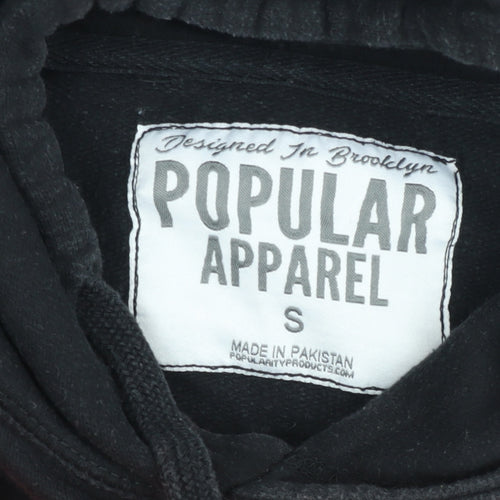 Popular Apparel Men's Black New York Hoodie Size S Pullover Fleece