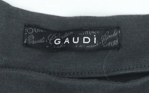 Gaudi Womens Black Bodycon Short Dress Size M Long Sleeve Formal