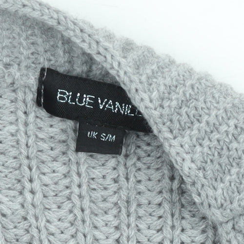 Blue Vanilla Women's Grey Chunky Knit Open Cardigan S/M
