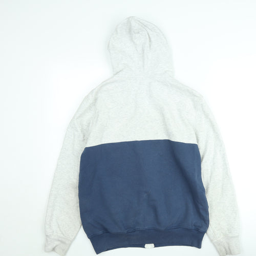 Lee Cooper Men's Grey & Navy Full Zip Hoodie Size M