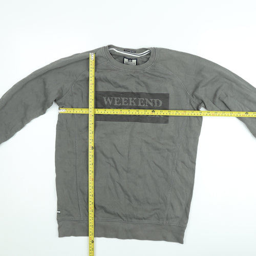 Weekend Offender Men's Grey XS Logo Crew Neck Sweatshirt