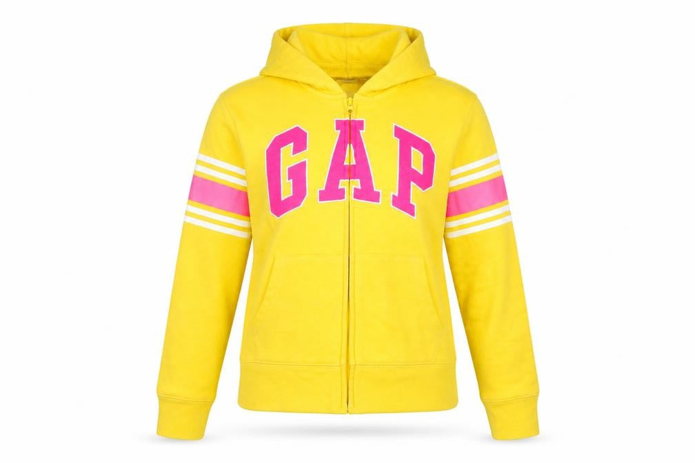 GAP Kids Yellow Full Zip Hoodie Women's Teens Size 14-16 Cotton Blend