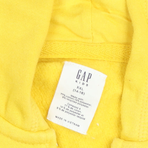 GAP Kids Yellow Full Zip Hoodie Women's Teens Size 14-16 Cotton Blend