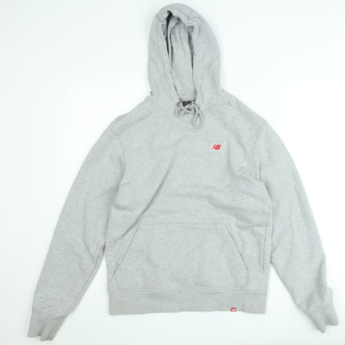 New Balance Men's Grey Pullover Hoodie Size S Cotton Blend
