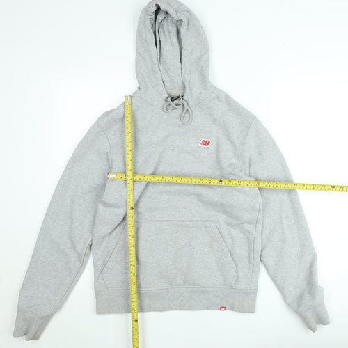 New Balance Men's Grey Pullover Hoodie Size S Cotton Blend