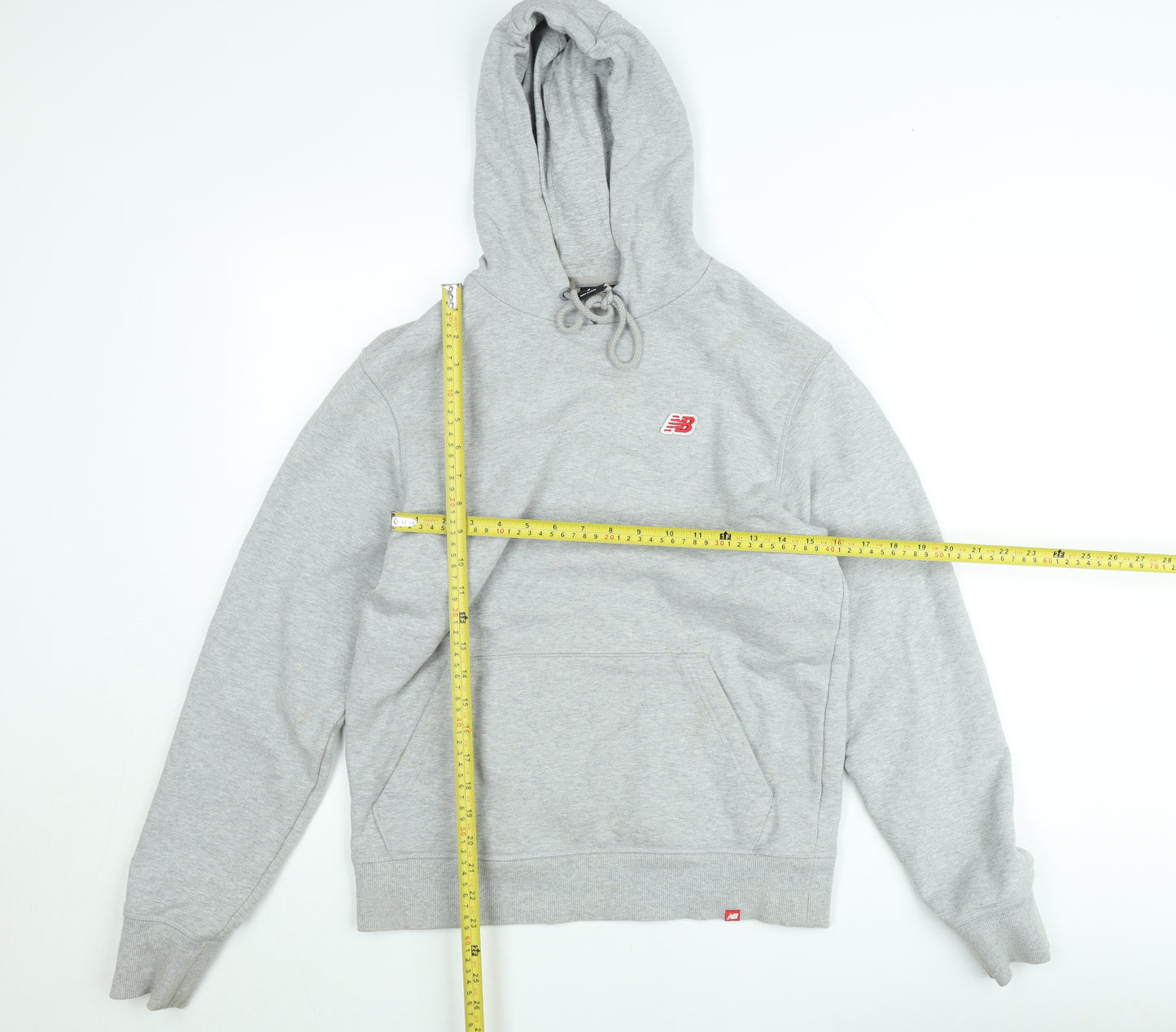 New Balance Men's Grey Pullover Hoodie Size S Cotton Blend