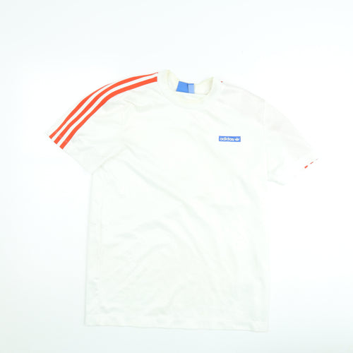 Adidas Mens White Short Sleeve Crew Neck T-Shirt Size S