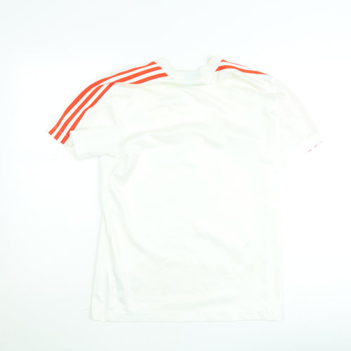 Adidas Mens White Short Sleeve Crew Neck T-Shirt Size S