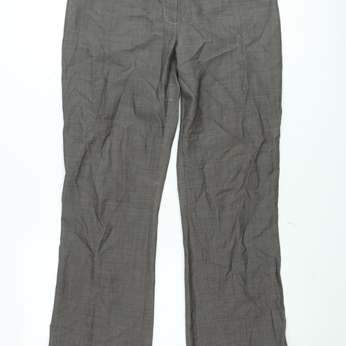 Next Men's Grey Regular Fit Wool Blend Dress Trousers Size 10