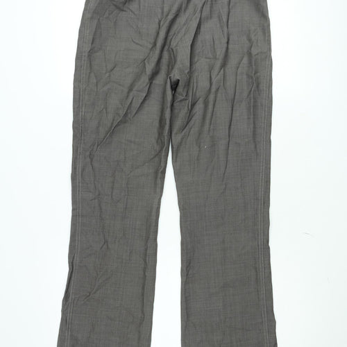 Next Men's Grey Regular Fit Wool Blend Dress Trousers Size 10