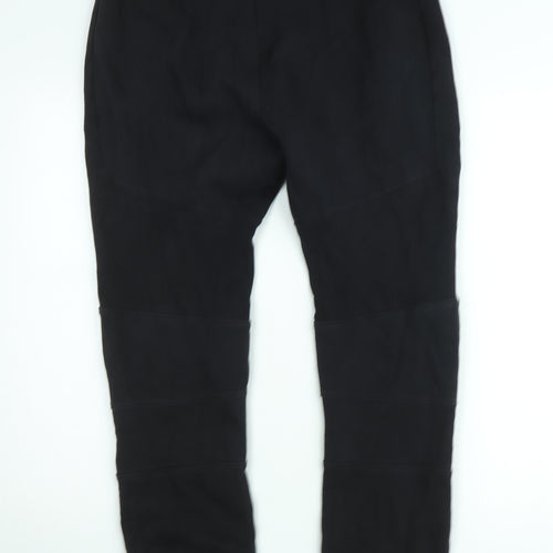 USATH Mens Black Fleece Jogger Trousers Size M Regular Fit Activewear