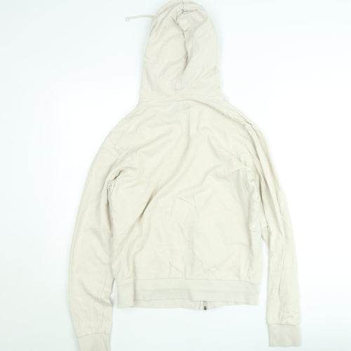 Jack & Jones Men Beige Full Zip Hoodie M Regular Fit