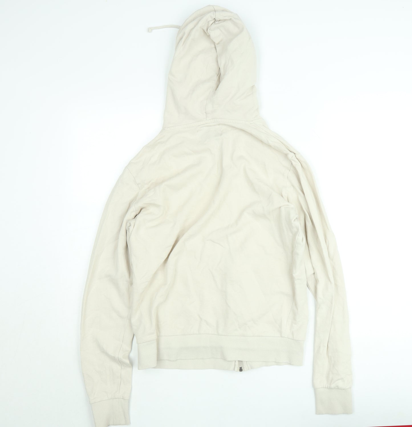 Jack & Jones Men Beige Full Zip Hoodie M Regular Fit