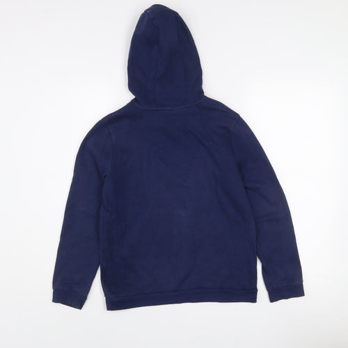 Adidas Boys Navy Blue Pullover Hoodie Size 12 Years Fleece Sweatshirt